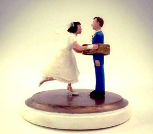 Custom made cake wedding cake topper.